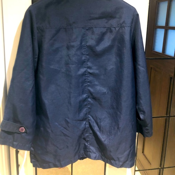 Rain coat 3/4 vintage navy blue - Picture 2 of 5